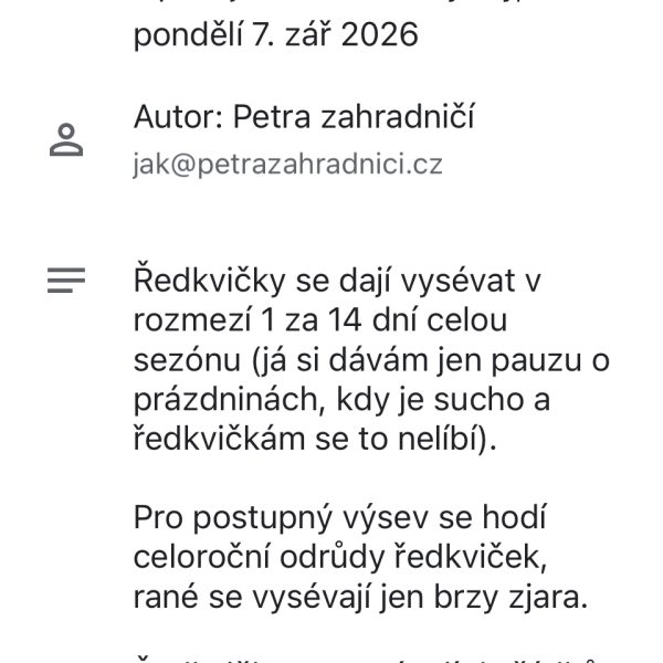 Detail zahradní činnosti Detail zahradní činnosti